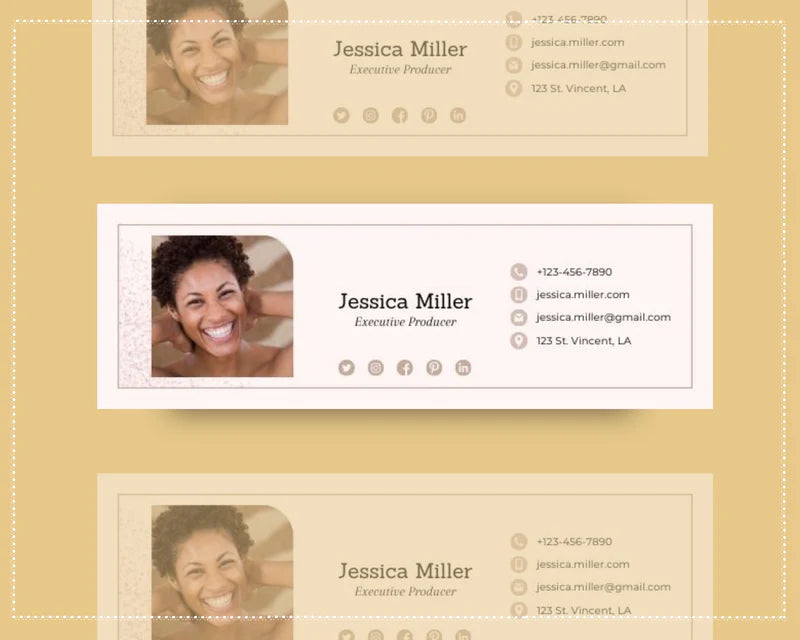 Email Signature Template | Gmail Signature Design | Editable Canva Signature Design