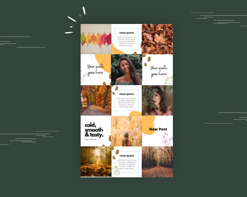 Instagram Puzzle Feed | Instagram Branding Kit | Instagram Layout | IG Grid Canva Templates 15 Posts