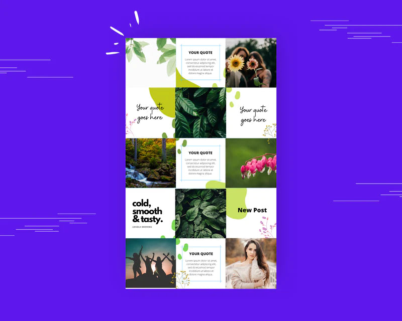 Instagram Puzzle Feed | Instagram Branding Kit | Instagram Layout | IG Grid Canva Templates 15 Posts