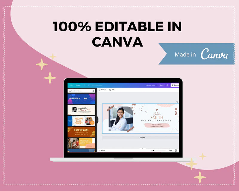 Facebook Timeline Cover Templates | Rose Gold Facebook Banner