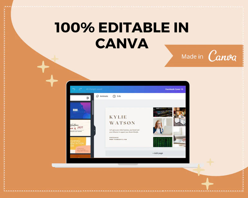 Facebook Timeline Cover Templates, Autumn Facebook Banner in Canva