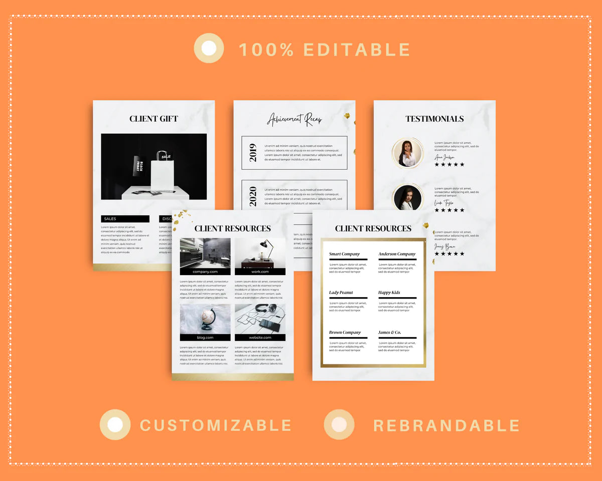 Client Good Bye Packet, Client Exit Canva Template, Offboarding Kit
