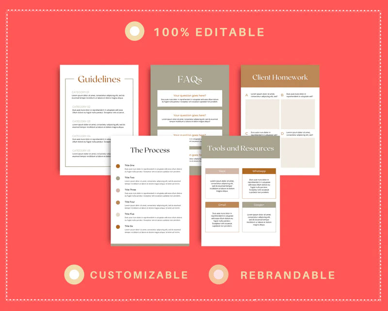 Boho Client Welcome Pack in Canva, Client Welcome Kit, Client Onboarding Template