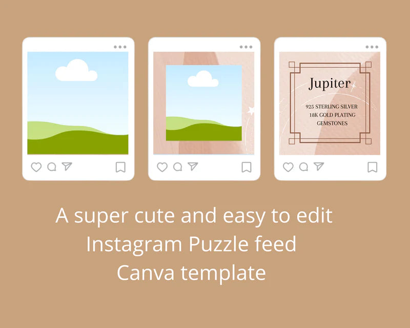 Instagram Puzzle Feed | Instagram Branding Kit | Instagram Layout | IG Grid Canva Templates 18 Posts
