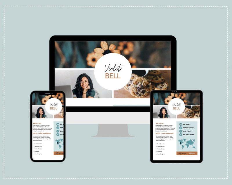 Media Kit Template | Media Press Kit | Canva Template | Commercial Use