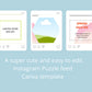 Instagram Puzzle Feed | Instagram Branding Kit | Instagram Layout | IG Grid Canva Templates 15 Posts