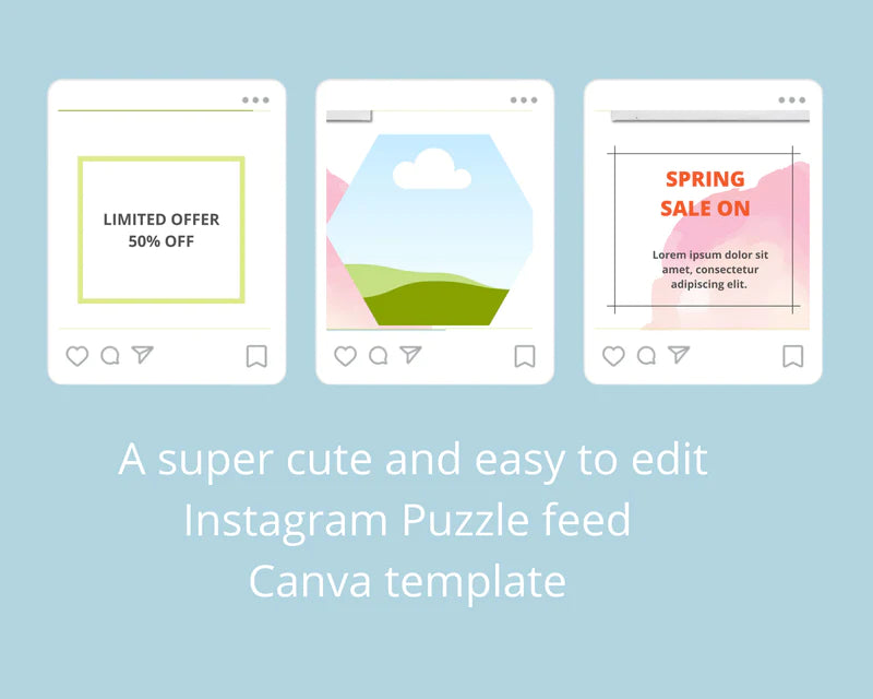 Instagram Puzzle Feed | Instagram Branding Kit | Instagram Layout | IG Grid Canva Templates 15 Posts