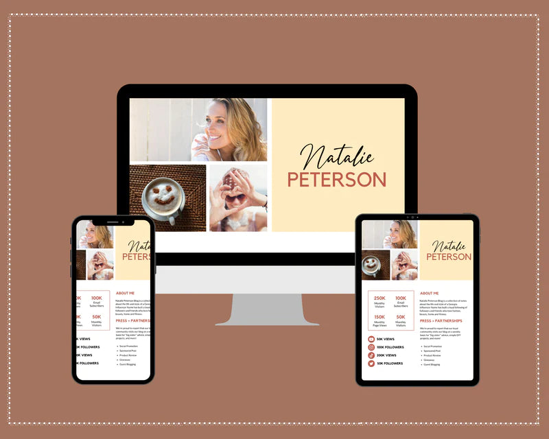 Neutral Media Kit Template | Media Press Kit | Canva Template | Commercial Use