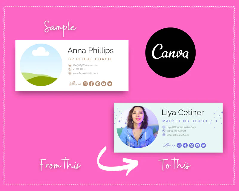 Email Signature Templates Bundle | Gmail Signature Design | Editable Canva Signature Design