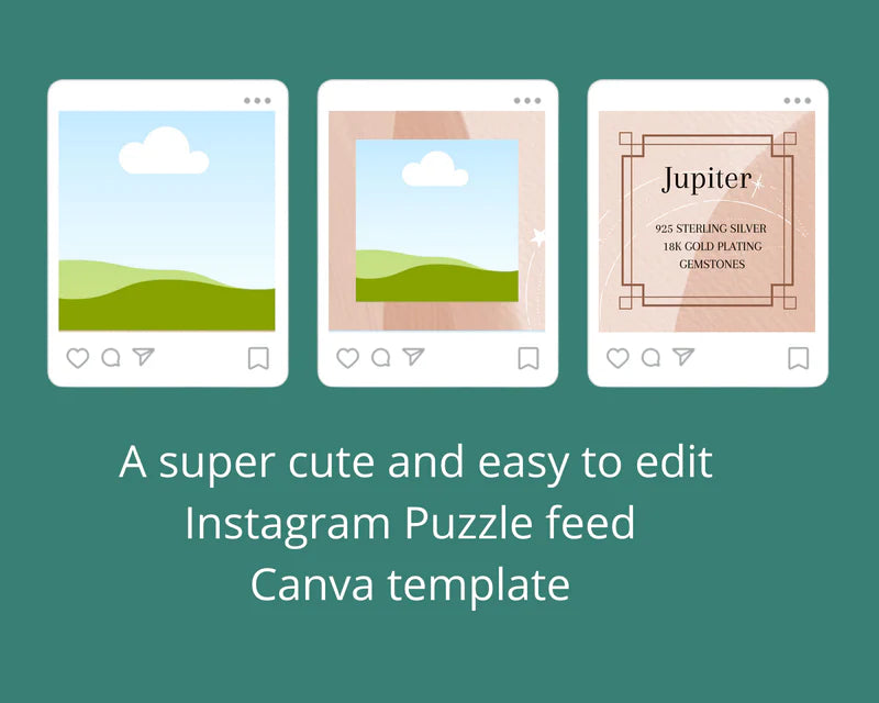 Instagram Puzzle Feed | Instagram Branding Kit | Instagram Layout | IG Grid Canva Templates 18 Posts