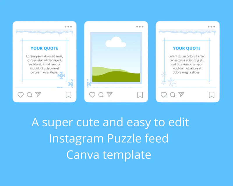 Instagram Puzzle Feed | Instagram Branding Kit | Instagram Layout | IG Grid Canva Templates 15 Posts
