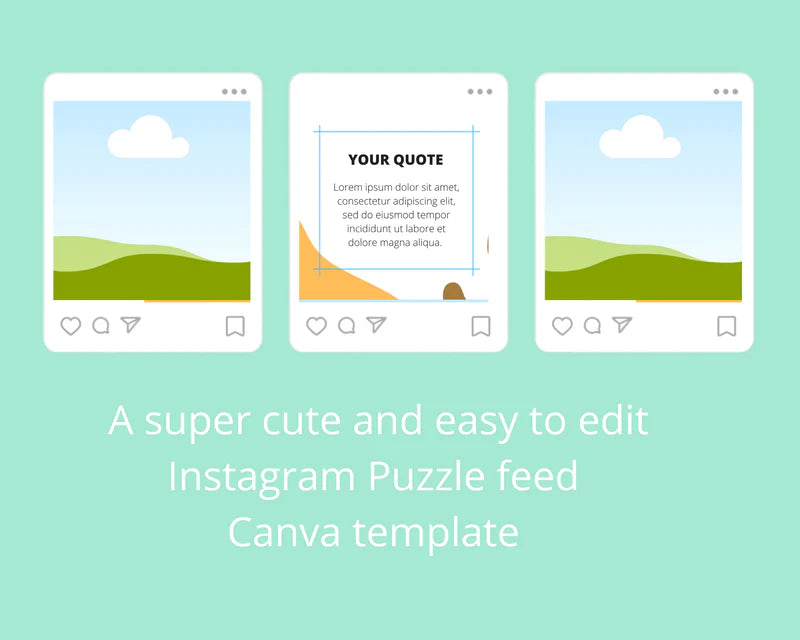 Instagram Puzzle Feed | Instagram Branding Kit | Instagram Layout | IG Grid Canva Templates 15 Posts