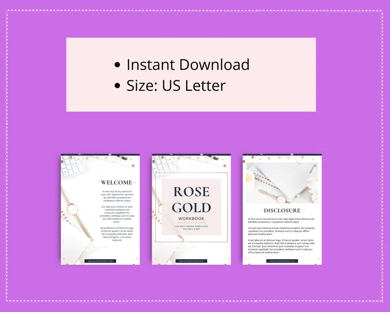 Course Workbook Template, Pink Canva Template, eCourse workbook, Checklist Template