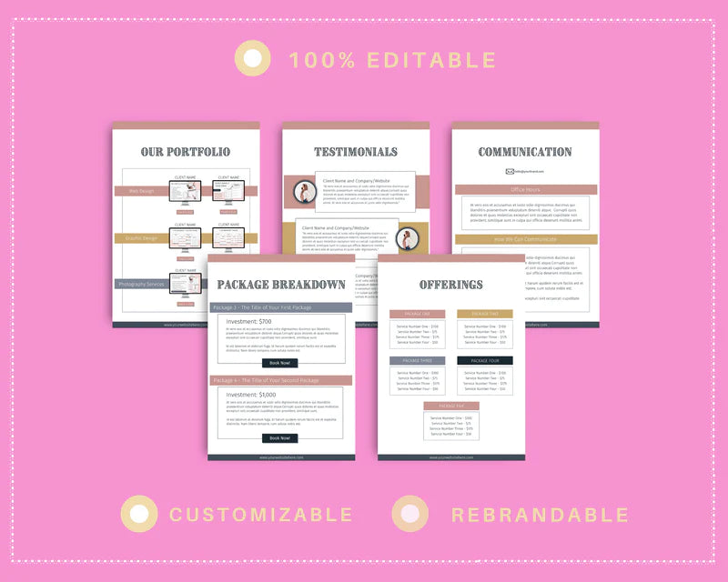 Pricing and Services Template | Canva Template | Coaching Templates | Services Guide