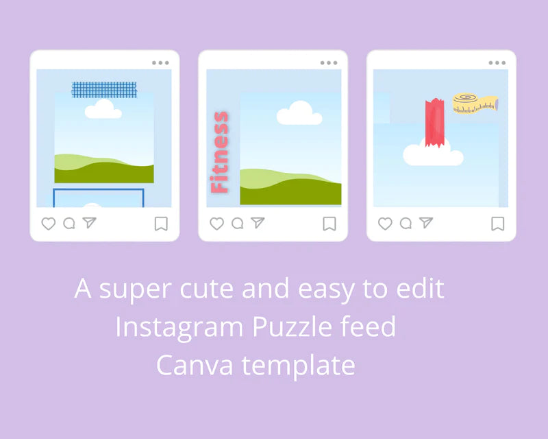 Instagram Puzzle Feed | Instagram Branding Kit | Instagram Layout | IG Grid Canva Templates 15 Posts