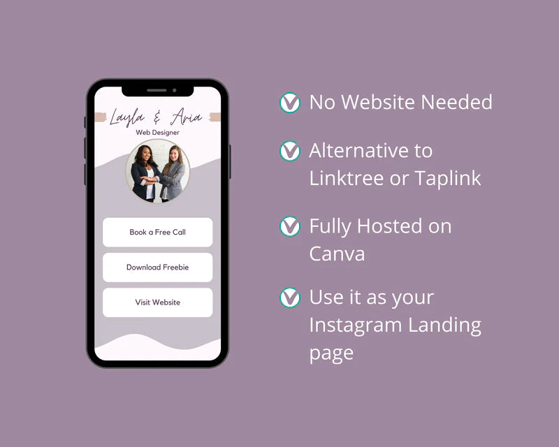 Instagram Link in Bio in Canva | IG Landing Page | Instagram Website | Commercial Use
