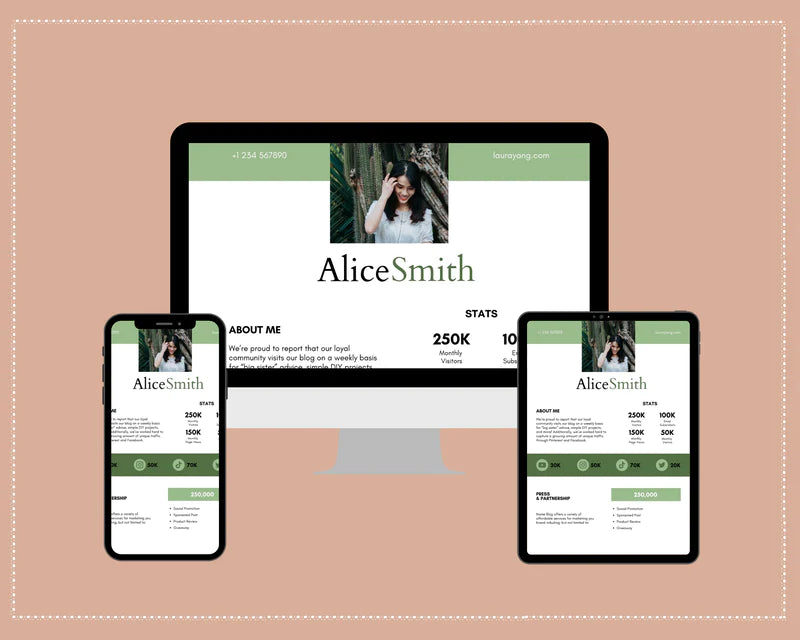 Media Kit Template | Media Press Kit | Canva Template | Commercial Use