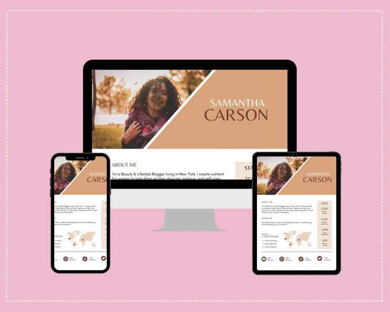 Media Kit Template | Media Press Kit | Canva Template | Commercial Use