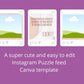 Instagram Puzzle Feed | Instagram Branding Kit | Instagram Layout | IG Grid Canva Templates 18 Posts