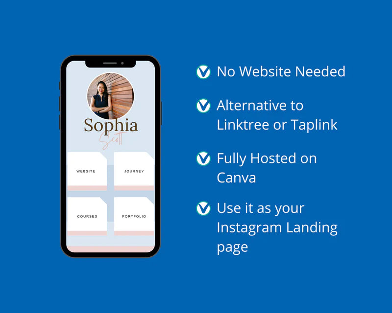 Instagram Link in Bio in Canva | IG Landing Page | Instagram Website | Commercial Use