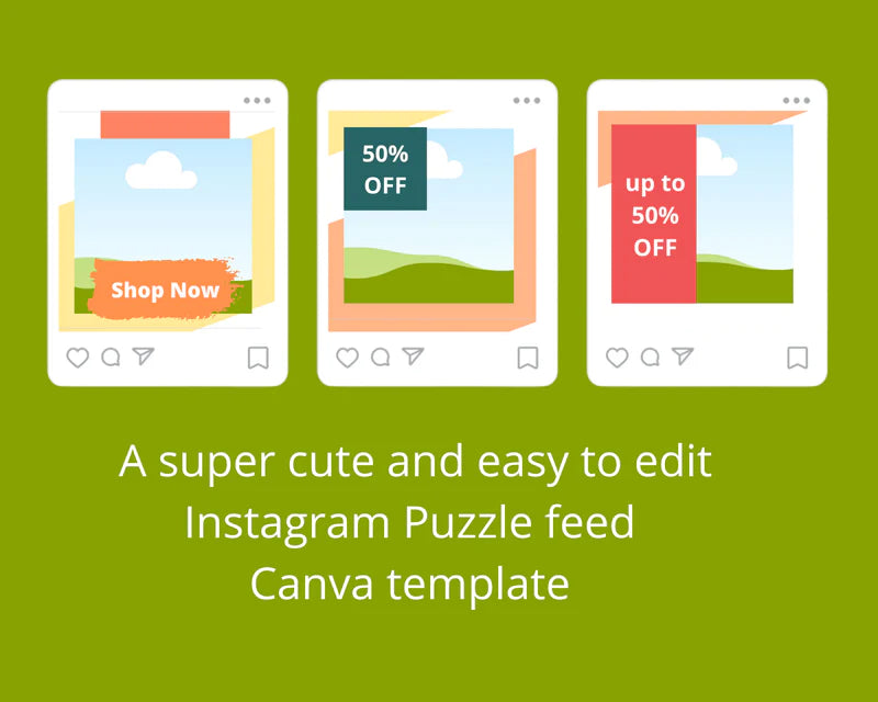 Instagram Puzzle Feed | Instagram Branding Kit | Instagram Layout | IG Grid Canva Templates 15 Posts