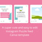 Instagram Puzzle Feed | Instagram Branding Kit | Instagram Layout | IG Grid Canva Templates 15 Posts