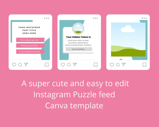 Instagram Puzzle Feed | Instagram Branding Kit | Instagram Layout | IG Grid Canva Templates 15 Posts