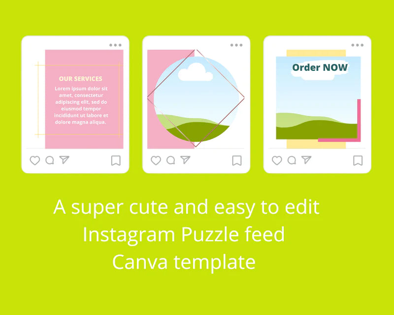 Instagram Puzzle Feed | Instagram Branding Kit | Instagram Layout | IG Grid Canva Templates 15 Posts