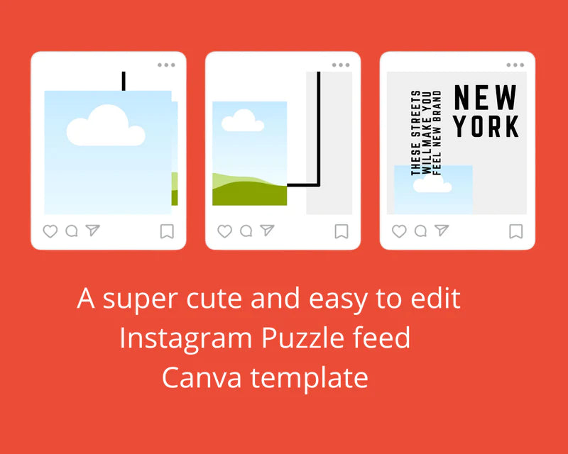 Instagram Puzzle Feed | Instagram Branding Kit | Instagram Layout | IG Grid Canva Templates 18 Posts