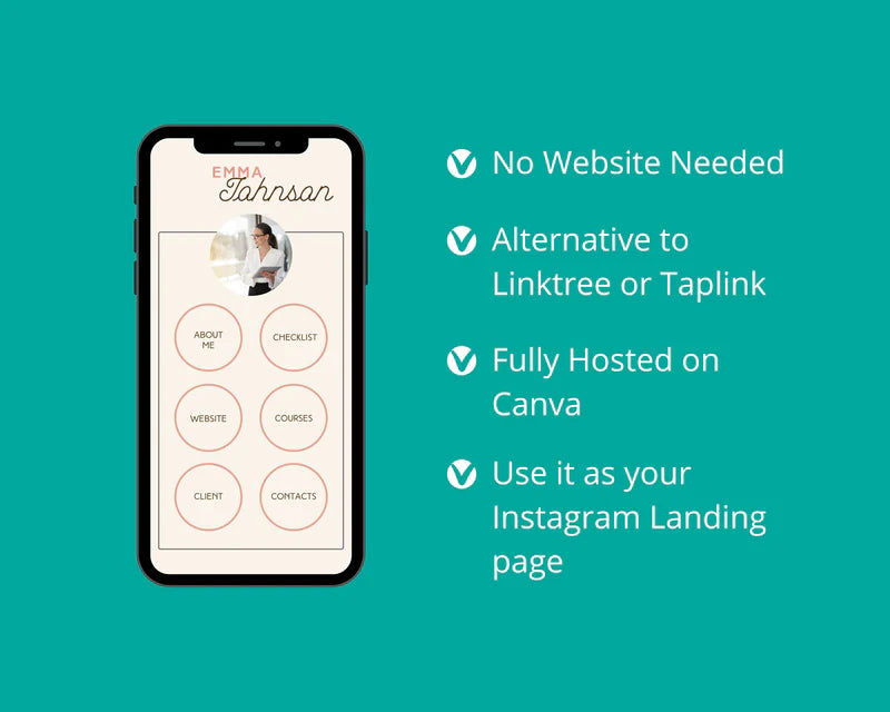 Instagram Link in Bio in Canva | IG Landing Page | Instagram Website | Commercial Use