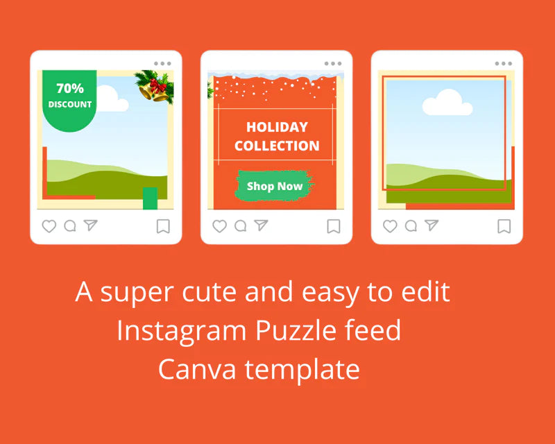 Instagram Puzzle Feed | Instagram Branding Kit | Instagram Layout | IG Grid Canva Templates 15 Posts