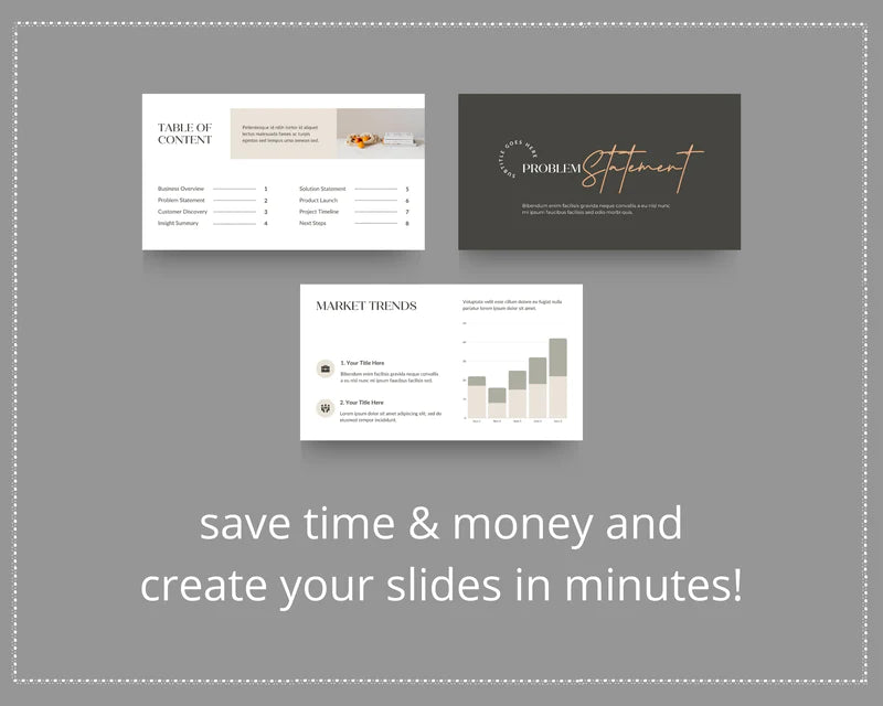 Business Plan Slide Deck Presentation | Startup Slide Deck in Canva | Commercial Use