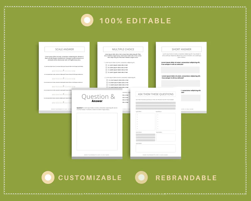 New Client Questionnaire | Canva Template | Buyer Questionnaire | Client Survey