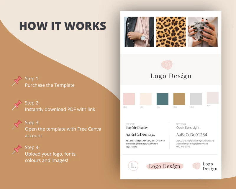 Canva Brand Kit Template | Mini Brand Board Template | Commercial Use