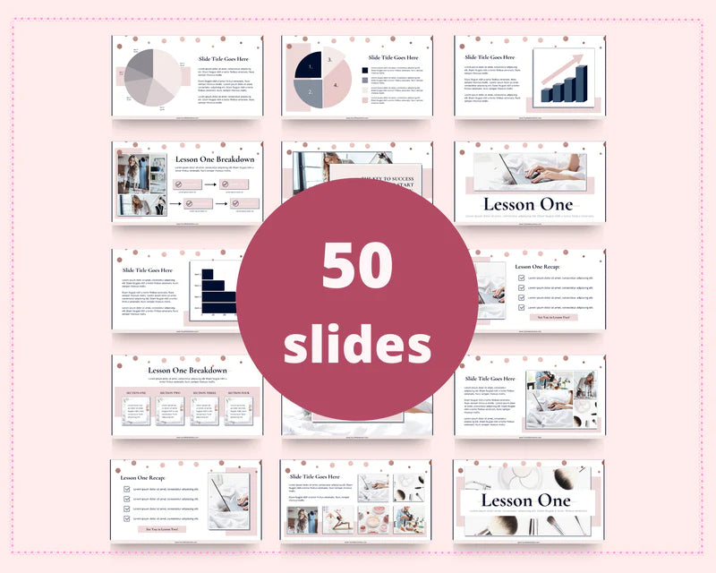 Slide Deck Webinar Course, Webinar Presentation, Course Creator, e-Course Template