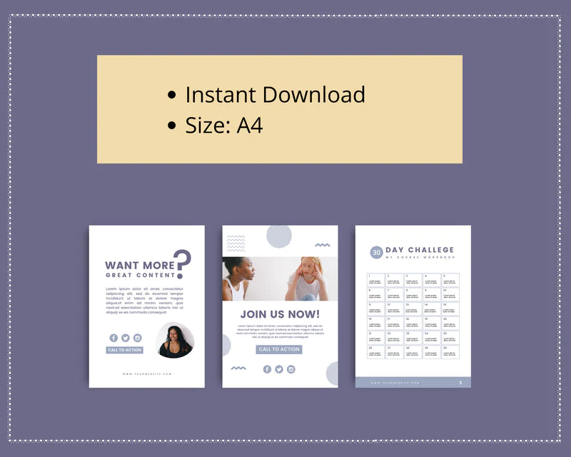 Canva Ebook Template, Editable Canva Template, Boho Mini Ebook Template | A4