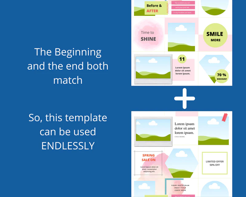 Instagram Puzzle Feed | Instagram Branding Kit | Instagram Layout | IG Grid Canva Templates 15 Posts