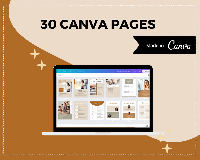 Pricing and Services Template | Canva Template | Coaching Templates | Services Guide