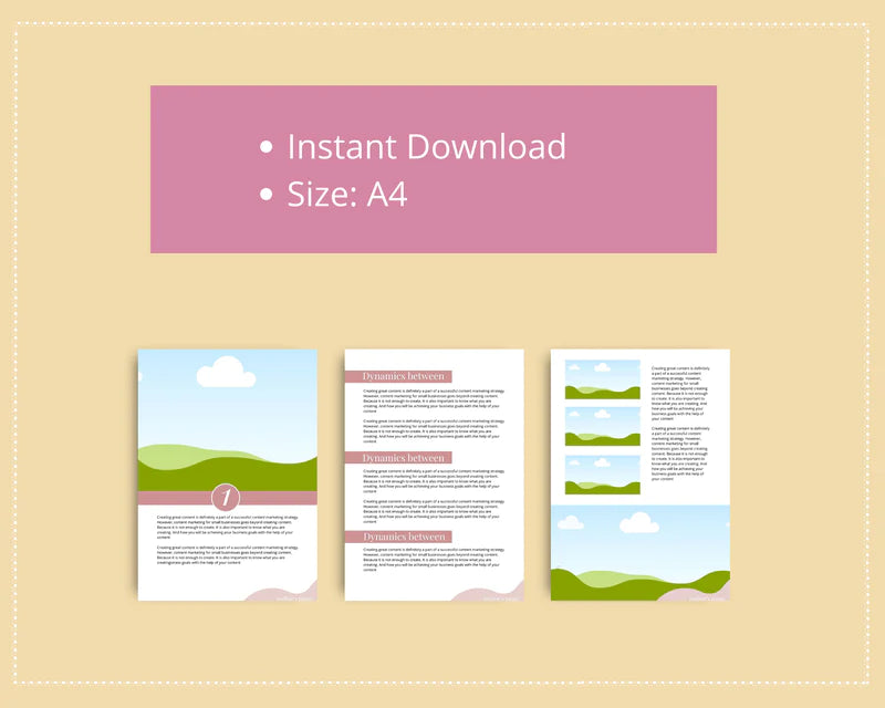 Canva Ebook Template, Editable Canva Template, 31 page Ebook Template | A4 Size