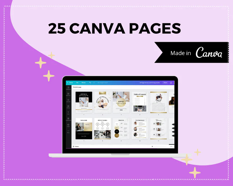 Pricing and Services Template | Canva Template | Coaching Client Packet | Commercial Use