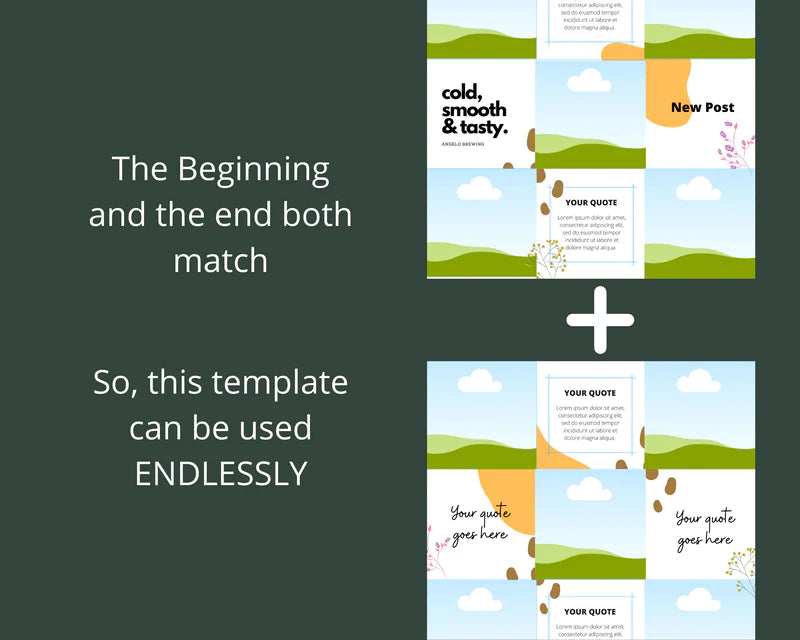 Instagram Puzzle Feed | Instagram Branding Kit | Instagram Layout | IG Grid Canva Templates 15 Posts