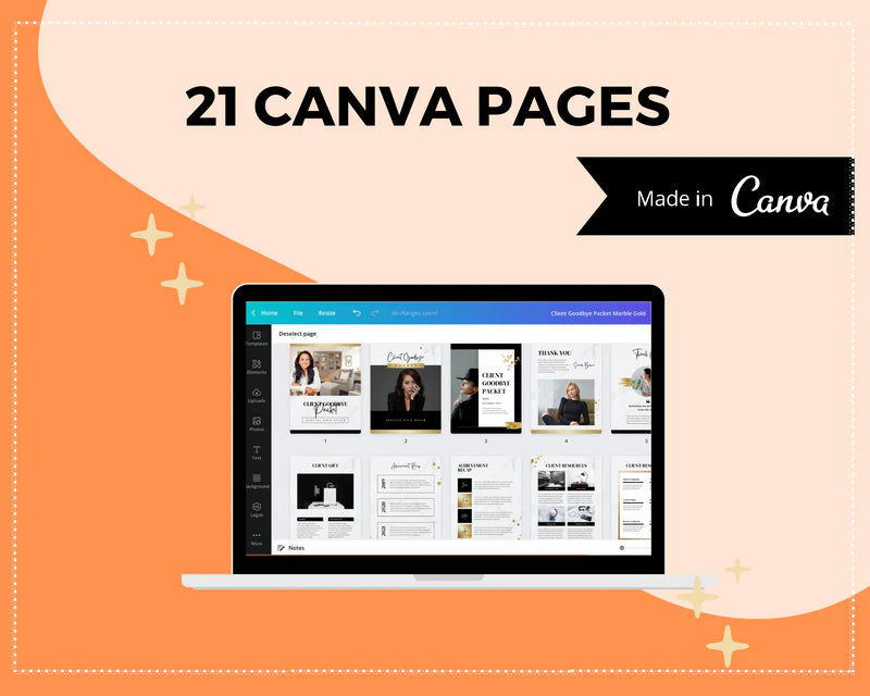 Client Good Bye Packet, Client Exit Canva Template, Offboarding Kit