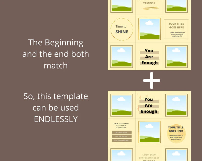 Instagram Puzzle Feed | Instagram Branding Kit | Instagram Layout | IG Grid Canva Templates 15 Posts