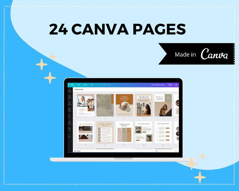 Client Good bye Packet, Client Exit Canva Template, Offboarding Kit