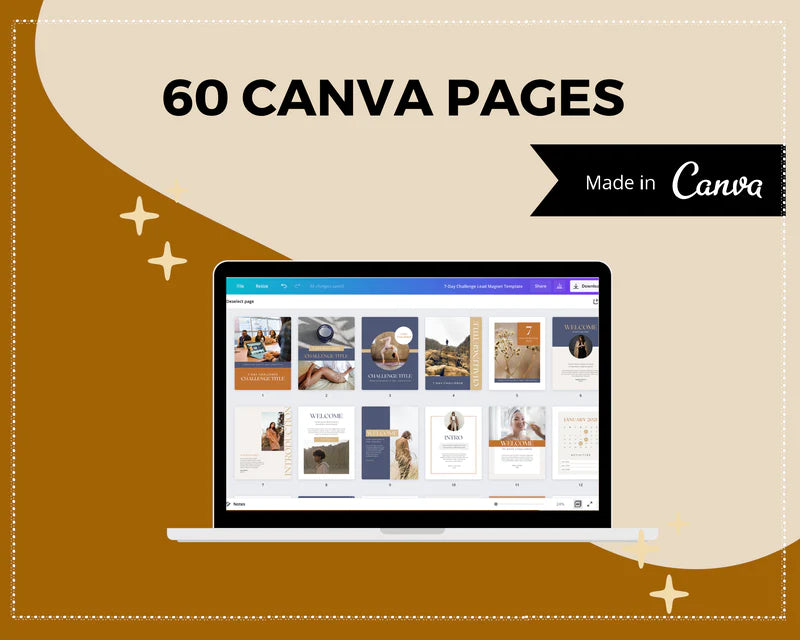 7 Day Challenge Template Canva Template, Daily Challenge, Commercial Use