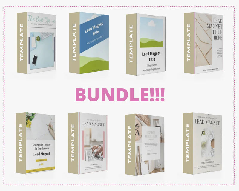 BUNDLE of 10 Lead Magnet Templates in Canva | Commercial Use
