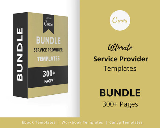 BUNDLE of 10 Service Provider Templates in Canva | Commercial Use