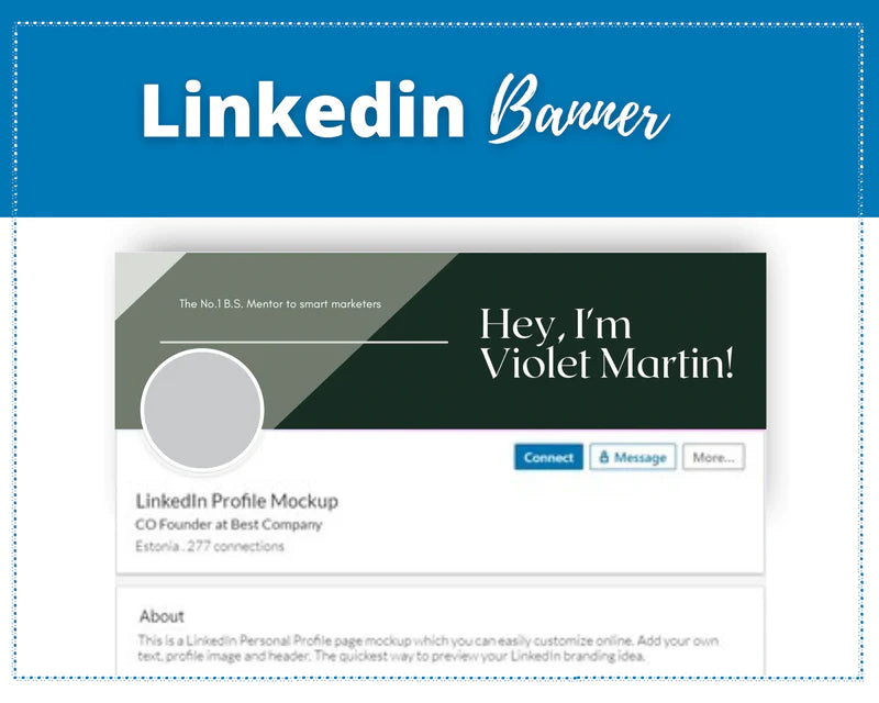 Editable LinkedIn Banner | Canva Template | Linked In | Branding | Header Template | Commercial Use