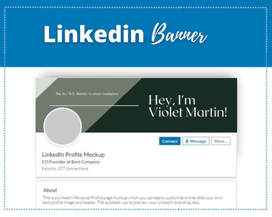 Editable LinkedIn Banner | Canva Template | Linked In | Branding | Header Template | Commercial Use