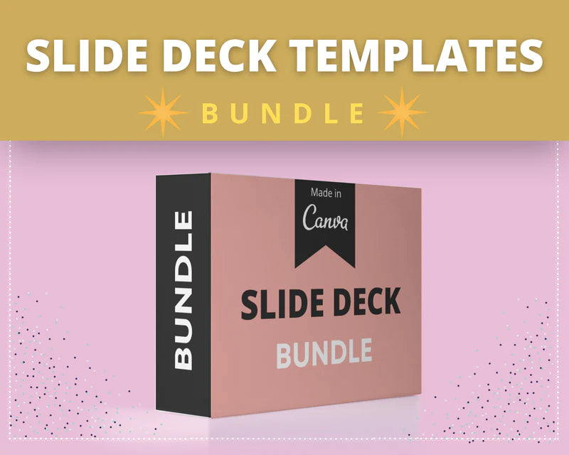 Bundle of 7 Slide Deck Templates | Canva Slide Decks | Commercial Use